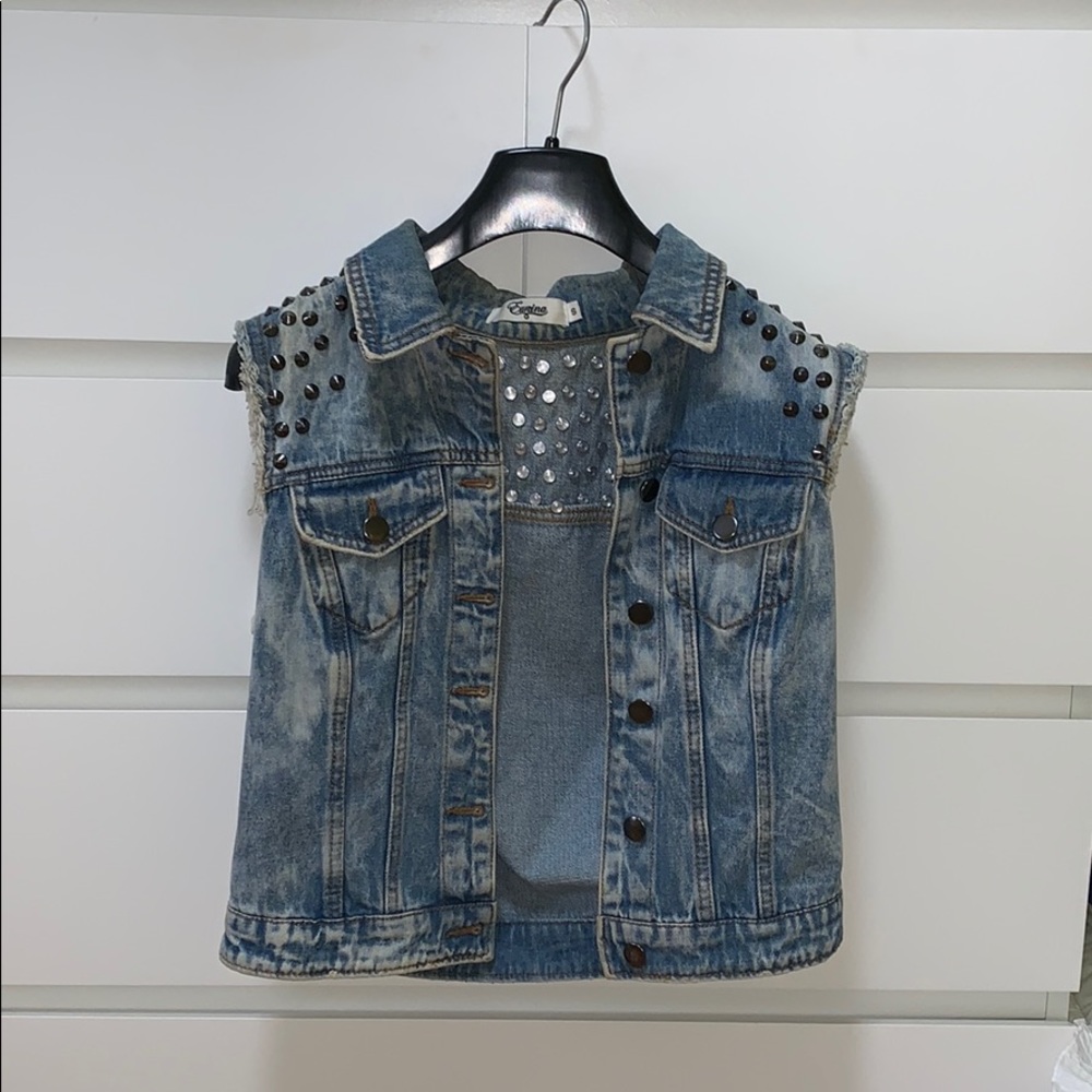 Jean studded vest